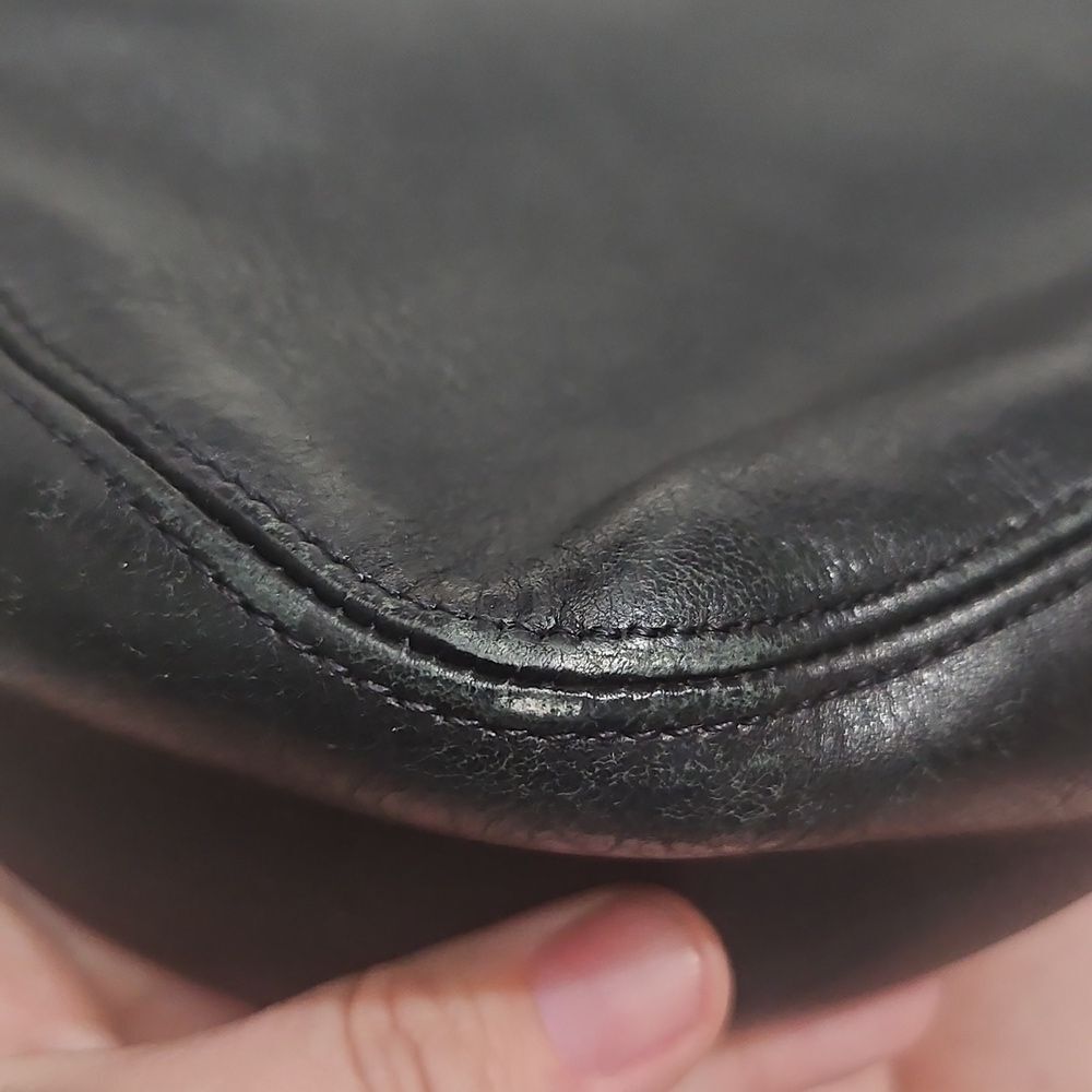 Coach Chelsea Zip Top Shoulder Bag Black Glove Tanned Leather 6000 USA - Picture 15 of 15